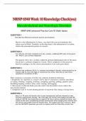 NRNP 6540 Week 10 Knowledge Check| Musculoskeletal and Neurologic Disorders