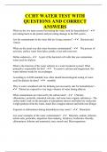 CCHT WATER TEST WITH QUESTIONS AND CORRECT ANSWERS