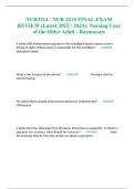 NUR2214 / NUR 2214 EXAM 1,2,3 (Latest 2023 / 2024): Nursing Care of the Older Adult - Rasmussen