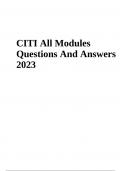 CITI All Modules Questions And Answers 2023