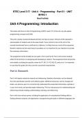Mastering BTEC IT Unit 4 Programming: Assignment B and C Comprehensive Notes