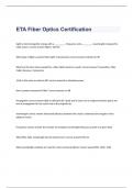 ETA Fiber Optics Certification exam 2023 with 100%  correct answers