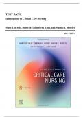 TEST BANK FOR INTRODUCTION TO CRITICAL CARE NURSING, 7TH EDITION, BY MARY  LOU SOLE, DEBORAH GOLDENBERG KLEIN, MARTHE J. MOSELEY, ISBN: 9780323375511,  ISBN: 9780323375498, ISBN: 9780323375528, ISBN: 9780323377034 - Payhip