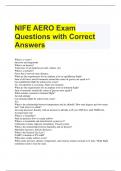 NIFE AERO Exam Questions with Correct Answers