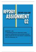 RFP2601 ASSIGNMENT 02 ...DUE DATE 10JULY 2023