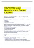 TNCC 2023 Exam Questions and Correct Answers 