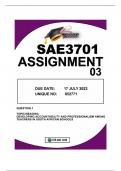 SAE3701 ASSIGNMENT 3 2023