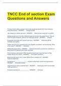 TNCC End of section Exam Questions and Answers                                                                        