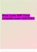 2023 West Coast EMT Block Exam #1 Questions with Correct Answers 