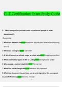 CLT Certification Exam Study Guide. questions and answers} (2022/2023) (verified answers)