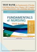 Ace your Exam with this New TestBank by Potter & Hall on Fundamentals of Nursing 11th Edition, chapters 1-50 Completely Answered Questions, 2022-2023 Update