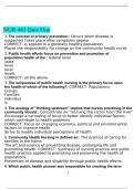 NUR 443 COMMUNITY HEALTH NURSING: EXAM 1 QUESTIONS WITH CORRECT ANSWERS