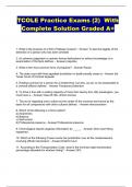 TCOLE Practice Exams (2)  With Complete Solution Graded A+