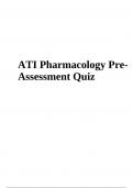 ATI Pharmacology PreAssessment Quiz