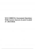 WGU D080 Pre-Assessment Review Questions With Correct Answers Latest 2023/2024 Graded A+ 