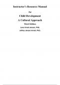 Child Development A Cultural Approach 3rd Edition By Jeffery Jensen, Lene Arnett Jensen (Instructor Manual)