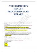 ATI COMMUNITY  HEALTH PROCTORED EXAM  RETAKE 2023