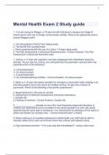 Mental Health Exam 2 Study guide