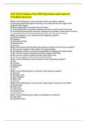 ATI TEAS Science Test 2022 Questions and Answers (Verified Answers)