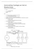 Samenvatting Fysiologie van het Hart en Bloedsomloop