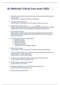 Air Methods Critical Care exam 2022