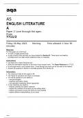 Aqa AS English Literature A 7711/2 May2023 Question Paper