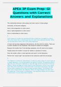 APEA 3P Exam Prep- GI Questions with Correct Answers and Explanations