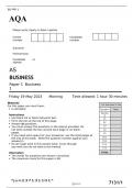 AQA AS BUSINESS Paper 1 BEST RATING Business 1 FINAL MAY 2023