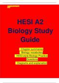 2023 HESI A2  Biology Study  Guide 