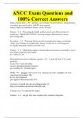 ANCC Exam Questions and 100% Correct Answers