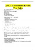 ANCC Certification Review Test Q&A