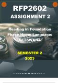 RDF2602 ASSIGNMENT DETAILED SOLUTIONS 2 DUE 7 JULY 2023  ( SETSWANA) 