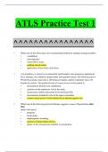 ATLS Practice Test 1 with complete solutions 