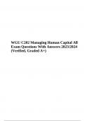 WGU C202 (Managing Human Capital) Exam Review Questions With Verified Answers 2023/2024.
