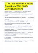 CTEC 305 Module 5 Exam Questions With 100% Correct Answers