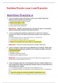  NUR1172 Nutrition Practice exam A and B practice with rationales 