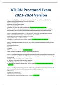 ATI RN Proctored Exam  2023-2024 Version 