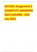 EST1501 Assignment 3 (COMPLETE ANSWERS) 2023 (245380) - DUE July 2023