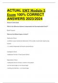 ACTUAL EMT Module 5 Exam 100% CORRECT ANSWERS 2023/2024 