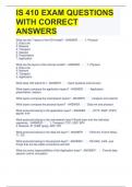 IS 410 EXAM QUESTIONS WITH CORRECT ANSWERS