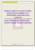 FISDAP AIRWAY STUDY GUIDE CORRECTLY ANSWERED QUESTIONS WITHIN THE GUIDE/A Complete Guide on FISDAP Trauma Questions and Answers, EMERGENCY SERVICES TESTBANK 119 QUESTIONS; Ace your Exam, Ace your exam/