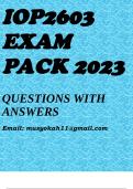 IOP2603 EXAM PACK 2023