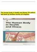 The human body in health and illness 7th edition test bank by barbara herlihy all chapters