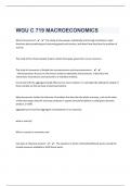 WGU C 719 MACROECONOMICS 253 Questions With Complete Solutions