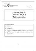 Business Level - I  Business Law (BL3)  Mock examination 