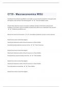 WGU C719 - Macroeconomics 90 Questions With Answers