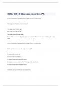 WGU C719 Macroeconomics 86 Qustions With Complete Solutions