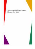 Gordis Epidemiology 6th Edition Celentano Test Bank.