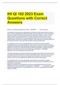 IHI QI 102 2023 Exam Questions with Correct Answers