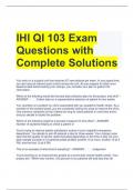 Bundle For IHI QI Exam Questions and Correct Answers
